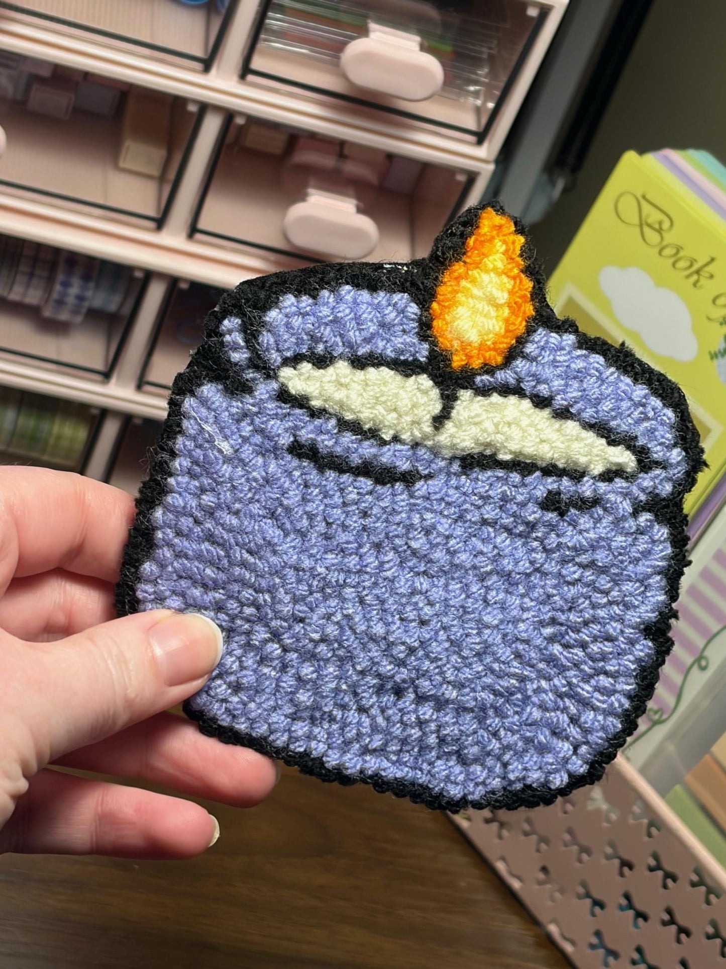 Candle Themed Punch Needle Mug Rugs/Coasters