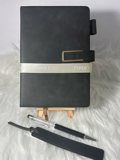 Luxury Faux Leather A5 Notebook Gift Set