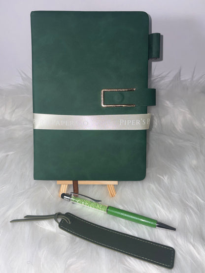 Luxury Faux Leather A5 Notebook Gift Set
