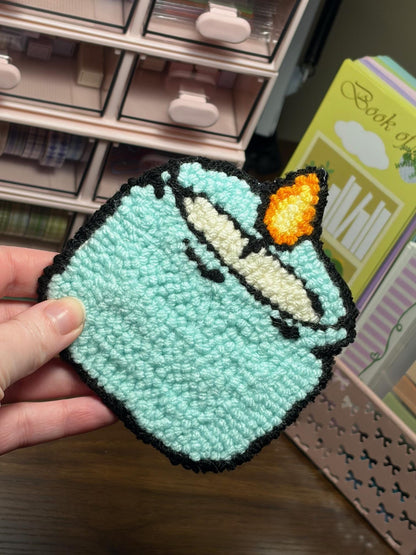 Candle Themed Punch Needle Mug Rugs/Coasters